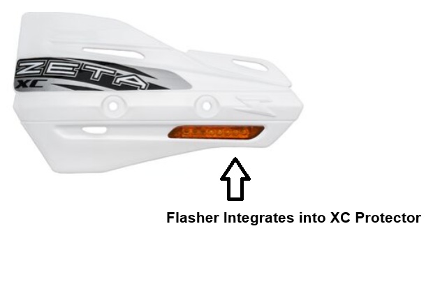 Zeta Integrated Flasher Hand Guard Shield : CRF's Only
